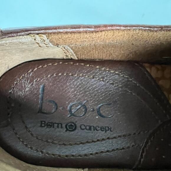 B.O.C. BORN CONCEPT Carla Slip-On Shoe Brown Leather Women's Size 7 - Picture 5 of 10
